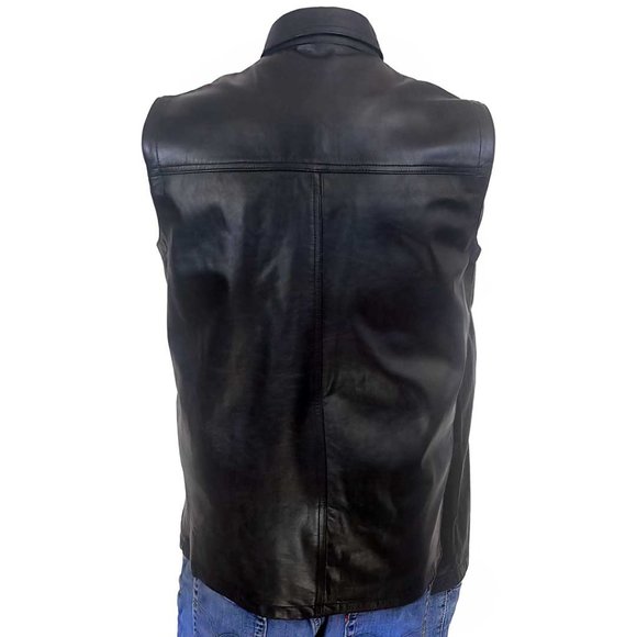 Kookie Leather Vest 2 Pocket Snaps - Picture 5 of 14